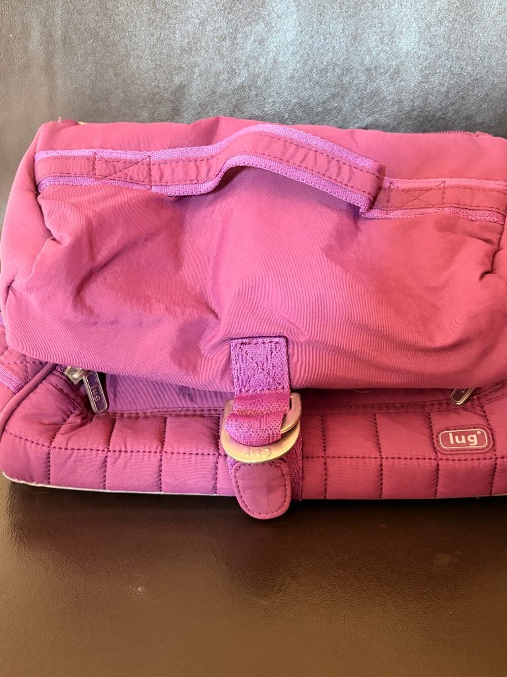 Lug Flip Top Purple Toiletry Bag